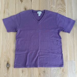 Jennifer Moore V Neck T Shirt Lavender Vintage SZ S Cotton